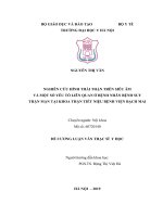 NGHIÊN cứu HÌNH THÁI THẬN TRÊN SIÊU âm  và một số yếu tố LIÊN QUAN ở BỆNH NHÂN BỆNH SUY THẬN mạn tại KHOA THẬN TIẾT NIỆU BỆNH VIỆN BẠCH MAI 