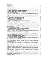 Thực trạng và giải pháp nâng cao hiệu quả kinh doanh dịch vụ đồ uống tại khách sạn Vinpearl Hạ Long