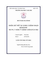 NHẬN xét mật độ XƯƠNG ở BỆNH NHÂN BASEDOW mới PHÁT HIỆN tại BỆNH VIỆN BẠCH MAI 