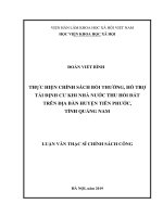 (Luận văn thạc sĩ) Thực hiện chính sách bồi thường hỗ trợ tái định cư khi Nhà nước thu hồi đất trên địa bàn huyện Tiên Phước, tỉnh Quảng Nam