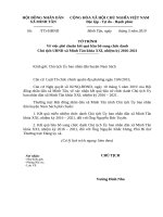 Tờ trình đề nghị phê duyệt Chủ tịch UBND xã