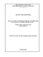 Quản lý đào tạo trình độ trung cấp theo tiếp cận năng lực hướng tới việc làm tt