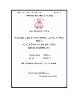 NGHIÊN cứu TÌNH TRẠNG LOÃNG XƯƠNG TRÊN các BỆNH NHÂN sử DỤNG GLUCOCORTICOID 