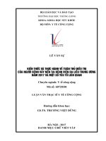 KIẾN THỨC và THỰC HÀNH về TUÂN THỦ điều TRỊ của NGƯỜI BỆNH vảy nến tại BỆNH VIỆN DA LIỄU TRUNG ƯƠNG năm 2017 và một số yếu tố LIÊN QUAN 