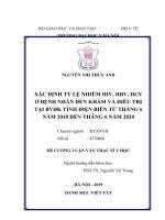 XÁC ĐỊNH tỷ lệ NHIỄM HIV, HBV, HCV ở BỆNH NHÂN đến KHÁM và điêu TRỊ tại BVĐK TỈNH điện BIÊN từ THÁNG 6 năm 2018 đến THÁNG 6 năm 2020 