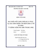 ĐỐI CHIẾU kết QUẢ CHẨN đoán TRƯỚC và SAU SINH BỆNH TIM bẩm SINH ở TRẺ sơ SINH tại BỆNH VIỆN PHỤ sản TRUNG ƯƠNG 