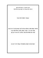 QUẢN lý GIÁO dục kĩ NĂNG SỐNG CHO học SINH tại TRƯỜNG TIỂU học VIỆT   úc hà nội, QUẬN NAM từ LIÊM, THÀNH PHỐ hà nội 