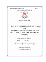 ĐÁNH GIÁ tác DỤNG dự PHÒNG nôn và BUỒN nôn  của GRANISETRON ở BỆNH NHÂN SAU PHẪU THUẬT TUYẾN GIÁP được GIẢM ĐAU BẰNG PCA MORPHIN 