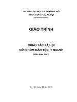 GIÁO TRÌNH   CÔNG TÁC XÃ HỘI  VỚI NHÓM DÂN TỘC ÍT NGƯỜI
