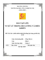 BÀI TẬP LỚN VI XỬ LÝ TRONG ĐO LƯỜNG VÀ ĐIỀU KHIỂN ; Tống THị Lý