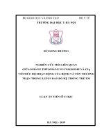 Nghiên cứu mối liên quan giữa kháng thể kháng Nucleosome và C1q với mức độ hoạt động của bệnh và tổn thương thận trong Lupus ban đỏ hệ thống trẻ em (FULL TEXT)