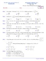 Đề thi thử THPTQG môn Toán lần 1 năm 2019 trường THPT Ngô Quyền – Hà Nội