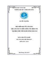 ĐẶC điểm DỊCH tễ, lâm SÀNG,  cận lâm SÀNG và BIẾN CHỨNG của BỆNH cúm tại BỆNH VIỆN TRẺ EM hải PHÒNG năm 2018 