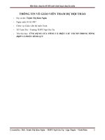 ỨNG DỤNG CỦA TỔNG VÀ HIỆU CÁC VECTƠ TRONG TỔNG HỢP VÀ PHÂN TÍCH LỰC