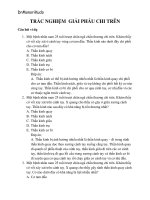 trắc nghiệm giải phẫu có đáp án - chi trên