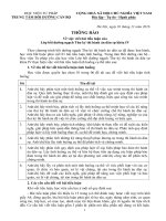 Thông báo viết tiểu luận thu hoạch cuối khóa