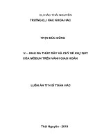 Về kiểu đa thức dãy và chỉ số khả quy của môđun trên vành giao hoán