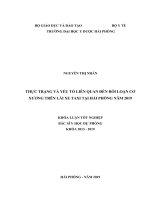 THỰC TRẠNG và yếu tố LIÊN QUAN đến rối LOẠN cơ XƯƠNG TRÊN lái XE TAXI tại hải PHÒNG năm 2019 