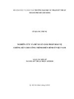 NGHIÊN cứu và đề XUẤT GIẢI PHÁP bảo vệ CHỐNG sét CHO CÔNG TRÌNH điển HÌNH ở VIỆT NAM