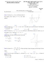 ề thi thử Toán THPT Quốc gia 2019 trường THPT Lý Thái Tổ – Bắc Ninh lần 1