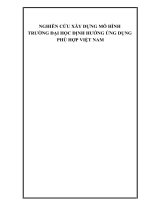 NGHIÊN CỨU XÂY DỰNG MÔ HÌNH  TRƯỜNG ĐẠI HỌC ĐỊNH HƯỚNG ỨNG DỤNG  PHÙ HỢP VIỆT NAM