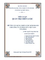 QUẢN TRỊ CHIẾN LƯỢC ĐỀ TÀI: XÂY DỰNG CHIẾN LƯỢC KINH DOANH CHO CÔNG TY CỔ PHẦN SỮA VIỆT NAM  VINAMILK
