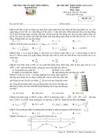 Đề thi thử Toán THPT Quốc gia 2019 trường Bạch Đằng – Quảng Ninh lần 1