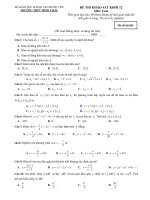  Đề thi khảo sát Toán 12 năm học 2018 – 2019 trường THPT Minh Châu – Hưng Yên
