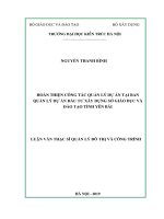 Hoàn thiện công tác quản lý dự án tại ban quản lý dự án đầu tư xây dựng sở giáo dục và đào tạo tỉnh yên bái (luận văn thạc sĩ) 