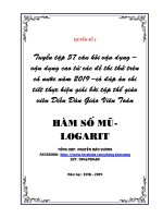 57 bài toán VD – VDC hàm số mũ – logarit có lời giải chi tiết