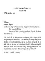 CHƯƠNG TRÌNH lễ TỔNG kết 2018 2019