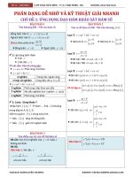 Phân dạng và kỹ thuật giải toán hàm số và đồ thị – Trần Thanh Hiền