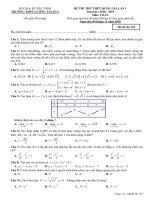 Đề thi thử Toán THPT Quốc gia năm 2018 – 2019 trường Lương Tài 2 – Bắc Ninh lần 1
