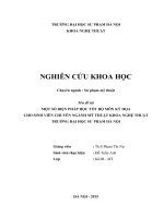 MỘT SỐ BIỆN PHÁP HỌC TỐT BỘ MÔN KÝ HỌA  CHO SINH VIÊN CHUYÊN NGÀNH MỸ THUẬT KHOA NGHỆ THUẬT TRƯỜNG ĐẠI HỌC SƯ PHẠM HÀ NỘI
