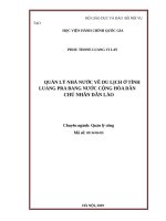 State management of tourism in luang pra bang province of lao PDR