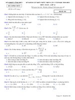 Đề khảo sát kiến thức môn Toán THPT lần 1 năm 2018 – 2019 sở GD và ĐT Vĩnh Phúc