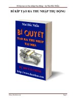 BÍ kíp tạo RA THU NHẬP THỤ ĐỘNG với GETRESPONSE