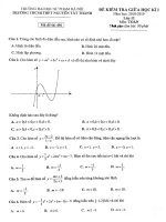Đề kiểm tra giữa học kỳ 1 Toán 12 năm 2018 – 2019 trường Nguyễn Tất Thành – ĐHSP Hà Nội