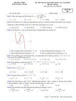  Đề thi thử Toán THPTQG 2019 trường THPT Hoàng Hoa Thám – Hưng Yên