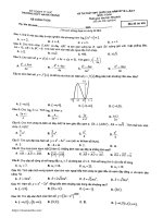 Đề thi thử Toán THPT Quốc gia 2019 lần 1 trường Hai Bà Trưng – TT. Huế
