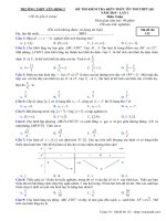 Đề kiểm tra kiến thức Toán ôn thi THPTQG 2019 trường Yên Định 2 – Thanh Hóa lần 1