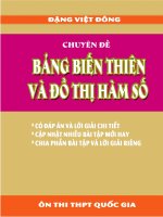 Chuyên đề bảng biến thiên và đồ thị hàm số – Đặng Việt Đông