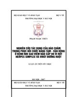 NGHIÊN CỨU TÁC DỤNG CỦA HÀO CHÂM TRONG PHỤC HỒI CHỨC NĂNG TÂM - VẬN ĐỘNG Ở BỆNH NHI SAU VIÊM NÃO CẤP DO VI RÚT HERPES SIMPLEX VÀ VIRÚT ĐƯỜNG RUỘT