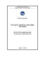 Đồ án tốt nghiệp xây dựng website giới thiệu mỹ phẩm