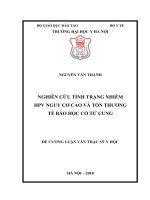 NGHIÊN cứu TÌNH TRẠNG NHIỄM HPV NGUY cơ CAO và tổn THƯƠNG tế bào học cổ tử CUNG 