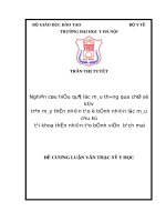 NGHIÊN cứu HIỆU QUẢ lọc máu THÔNG QUA CHỈ số KTV TRÊN máy THẬN NHÂN tạo ở BỆNH NHÂN lọc máu CHU kỳ tại KHOA THẬN NHÂN tạo BỆNH VIỆN  BẠCH MAI 