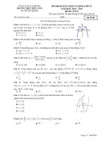 Đề khảo sát toán 12 năm 2018 – 2019 trường THPT tiên lãng – hải phòng 