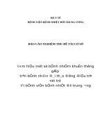 TÌM HIỂU một số BỆNH NHIỄM KHUẨN THƯỜNG gặp TRÊN BỆNH NHÂN đái THÁO ĐƯỜNG điều TRỊ nội TRÚ tại BỆNH VIỆN BỆNH NHIỆT đới TRUNG ƯƠNG 