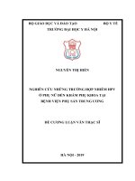 NGHIÊN cứu NHỮNG TRƯỜNG hợp NHIỄM HPV ở PHỤ nữ đến KHÁM PHỤ KHOA tại BỆNH VIỆN PHỤ sản TRUNG ƯƠNG 