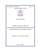 NGHIÊN cứu kết QUẢ điều TRỊ u BUỒNG TRỨNGLÀNH TÍNH BẰNG PHẪU THUẬT nội SOI tại BỆNH VIỆN PHỤ sản hải PHÒNG năm 2017 